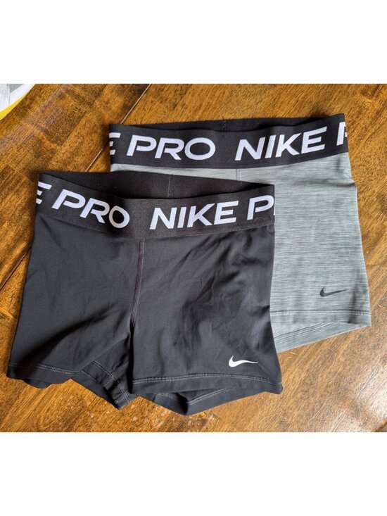 Nike Pants - Nike Pro Dri-Fit Activewear Black & Grey Compression Athletic Shorts Size Small